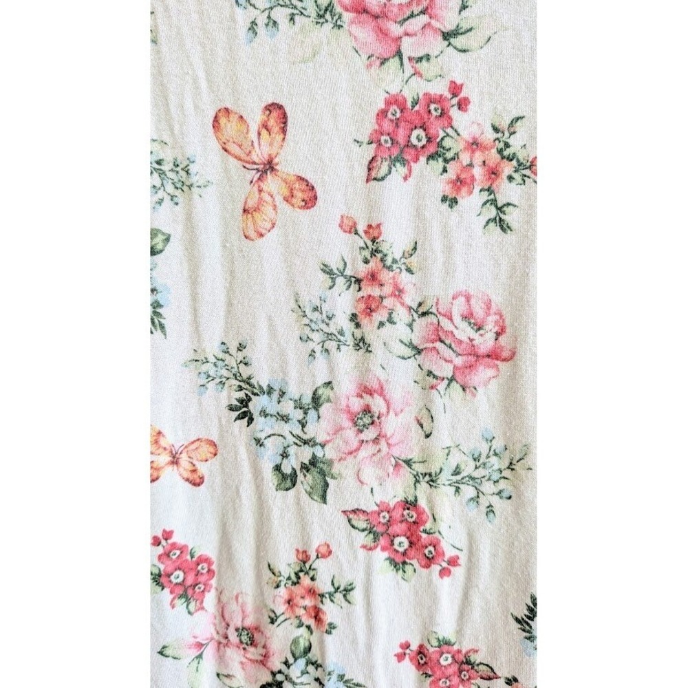Butterfly Women's Nightgown M Floral Lace Sleeve Cottagecore Dainty Romantic - Picture 2 of 7